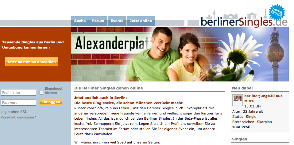 Berlinersingles Screenshot